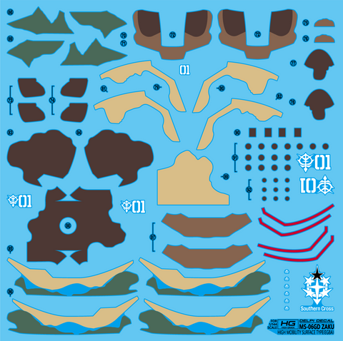 Delpi Decal HG ZAKU High Mobility Surface Type