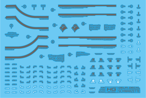 Delpi Decal HG Schwarzette