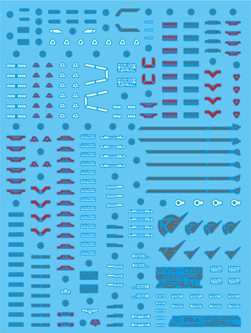 Delpi Decal Full Mechanics 1/100 Gundam Aerial
