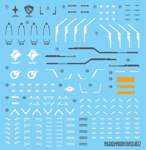 G-Rework HG Witch From Mercury Expansion Parts (Set 1) Decals