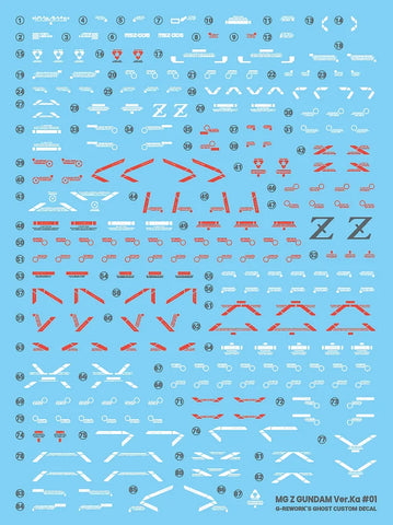 G-Rework MG Zeta Gundam [Ver.Ka] Decals