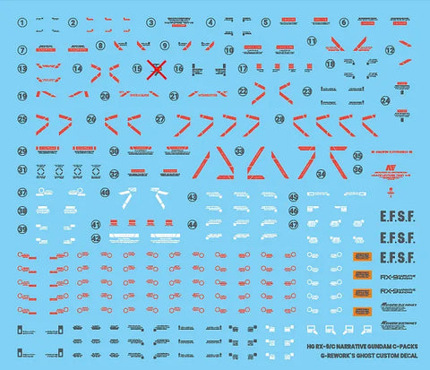 G-Rework HG RX-9/C Gundam Narrative [C-Packs] Decals