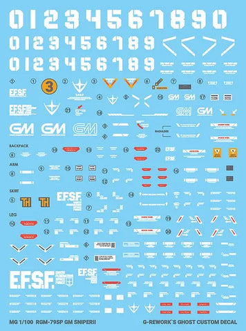 G-Rework MG GM Sniper II Decals
