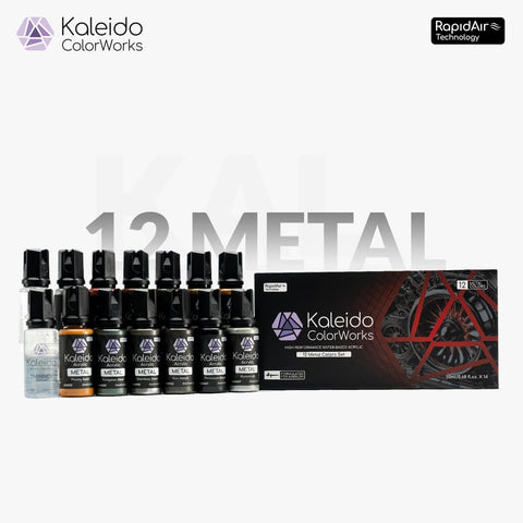 Kaleido ColorWorks 12 Metal Colors Set (20ml bottles)