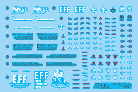Delpi Decal HG G-Line Standard Armor