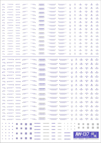 AW-137 Waterslide Decal Type 00 (1/144 & 1/100) Blue