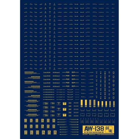 AW-138 Waterslide Decal Type 01 (1/144 & 1/100) Gold