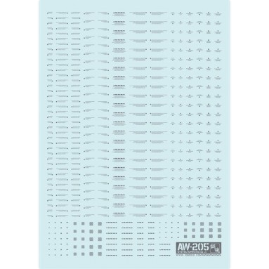 AW-205 Waterslide Decal Type 00 (1/144 & 1/100) Dark Grey