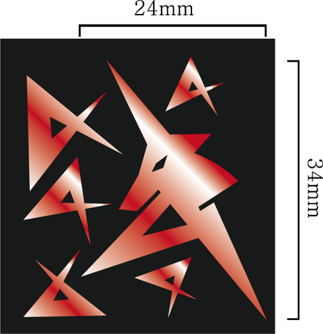 Delpi Decal PGU Nu Emblems Metal Sticker - [Red]