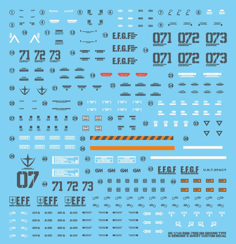 G-Rework HG RGM-79G GM Ground Type Decals