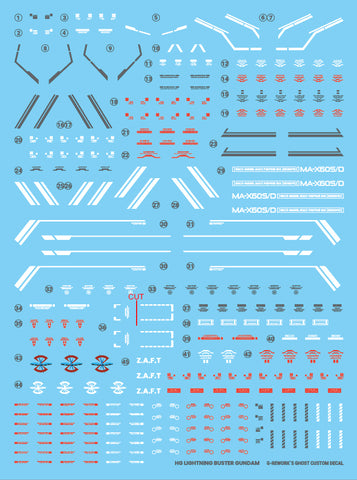 G-Rework HG Lightning Buster Gundam Decals