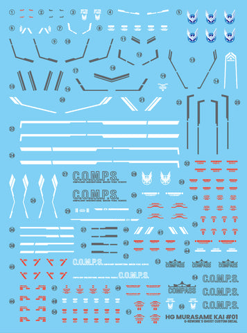 G-Rework HG Murasame Kai Decals