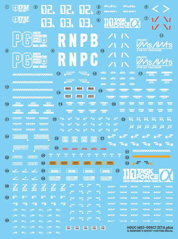 G-Rework HG MSZ-006 Zeta Plus C1 Decals