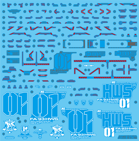 Delpi Decal MG RX-93 HWS Nu Ver.Ka (Renewed)