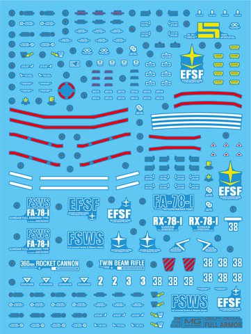 Delpi Decal MG Full Armor Gundam (FA-78-1)