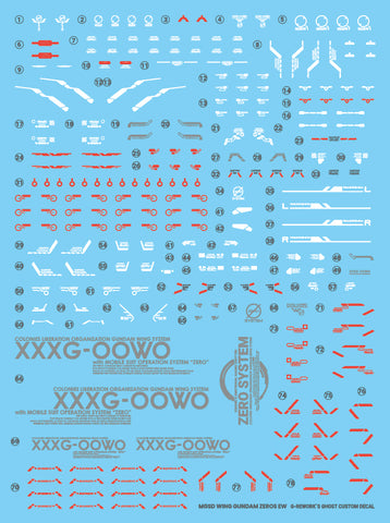 G-Rework MGSD Wing Zero EW Decals