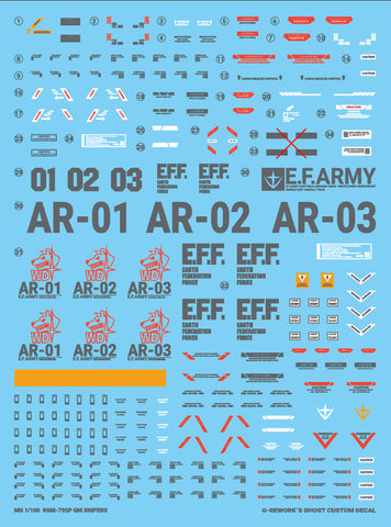 G-Rework MG RGM-79SP GM Sniper II [White Dingo] Decals