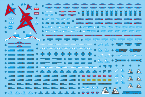 Delpi Decal PG Unleashed RX-93 Nu Gundam - [Manual Ver.]