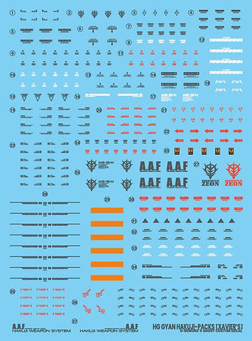 G-Rework HG Xavier's Gyan Hakuji-Packs Decals