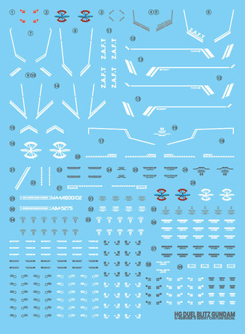 G-Rework HG Duel Blitz Gundam Decals