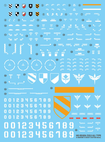 G-Rework HG Geara Zulu Decals