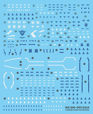 G-Rework RG Gundam Exia Decals
