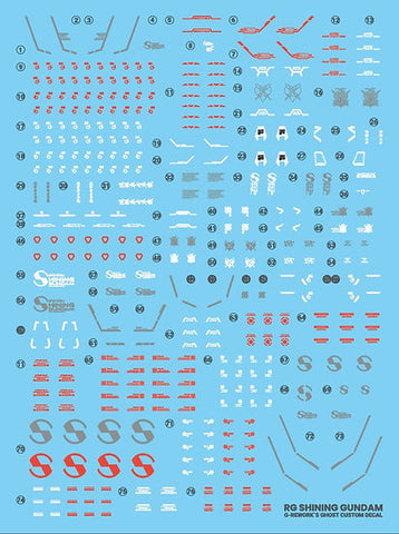 G-Rework RG Shining Gundam Decals