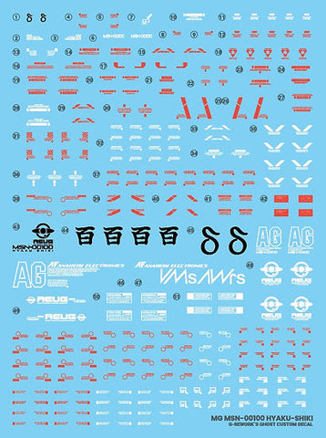 G-Rework MG Hyaku-Shiki 2.0 Decals