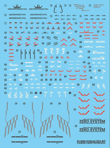 G-Rework RG Wing Gundam Zero Decals