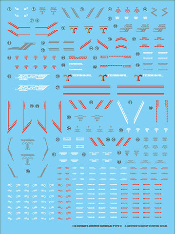 G-Rework HG Infinite Justice Gundam Type II Decals