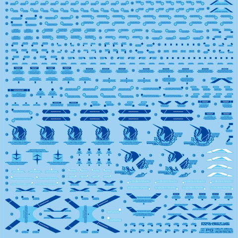 Delpi Decal PG Unicorn Gundam Perfectibility - [Blue HOLO]