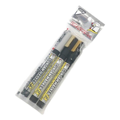 Gundam Marker XGMS100 EX Plated Silver + 2 EX Gold Colors
