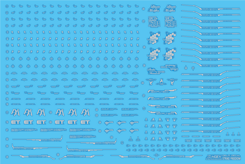 Delpi Decal MGEX Strike Freedom Gundam - [Silver HOLO]