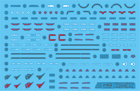 Delpi Decal HG Gundam Aerial - [HOLO]