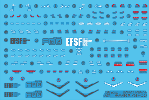 Delpi Decal 1/100 RX-78F00