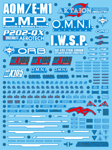 Delpi Decal MG Strike Gundam + IWSP - [HOLO]