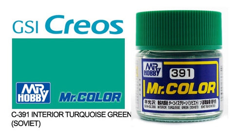 Mr. Color C391 Semi-Gloss Interior Turquoise Green (Soviet) 10ml