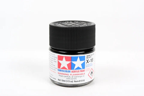 Tamiya X-18 Semi Gloss Black 10ml