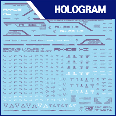 Delpi Decal HG Xi Gundam - [Purple HOLO]