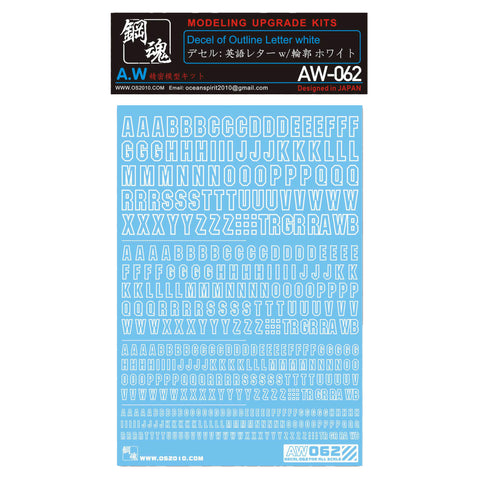 AW-062 Waterslide Decal (White)