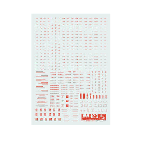 AW-129 Waterslide Decal (Red)