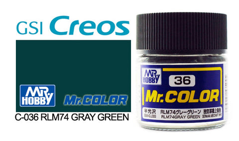 Mr. Color C36 Semi-Gloss RLM74 Gray Green 10ml