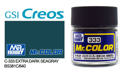 Mr. Color C333 Semi-Gloss Extra Dark Seagray BS381C/640 10ml