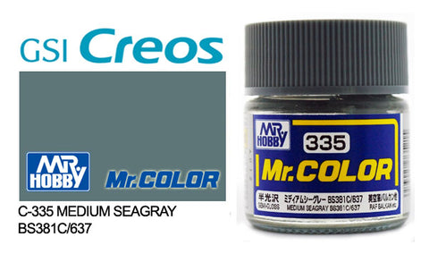 Mr. Color C335 Semi-Gloss Medium Seagray BS381C/637 10ml