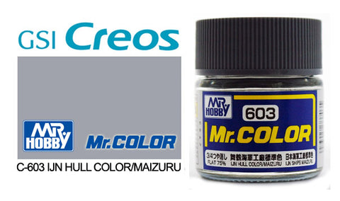 Mr. Color C603 75% Flat IJN Hull Gray Color Maizuru 10ml