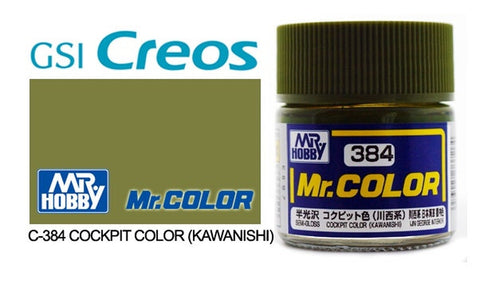 Mr. Color C384 Semi-Gloss Cockpit Color (Kawanishi) 10ml