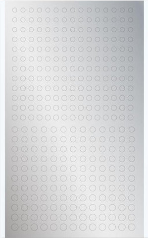 HIQParts Silver Circular Metallic Stickers (3 - 4.6mm)