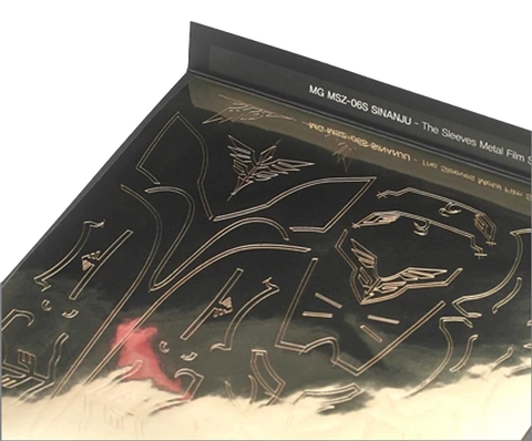 MG Sinanju Metal Film Sticker (Gold)