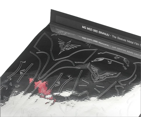 MG Sinanju Metal Film Sticker (Silver)