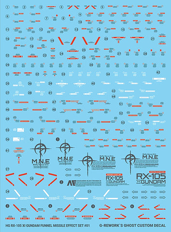 G-Rework HG RX-105 Xi Gundam Decals